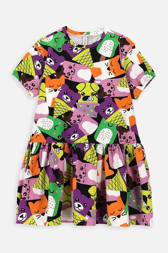 Coccodrillo sukienka dziecięca wzorzyste multicolor WC4129201JPK