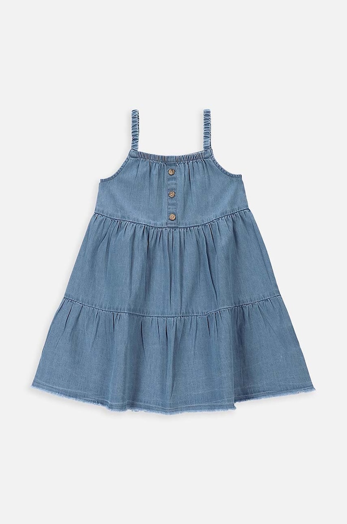 Dětské bavlněné šaty Coccodrillo mini modrá WC4128303HGK