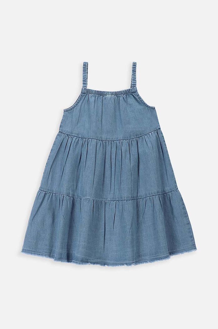 Dětské bavlněné šaty Coccodrillo WC4128303HGK modrá SS24