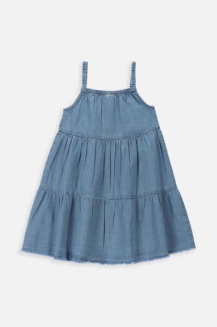 Dětské bavlněné šaty Coccodrillo WC4128303HGK modrá SS24