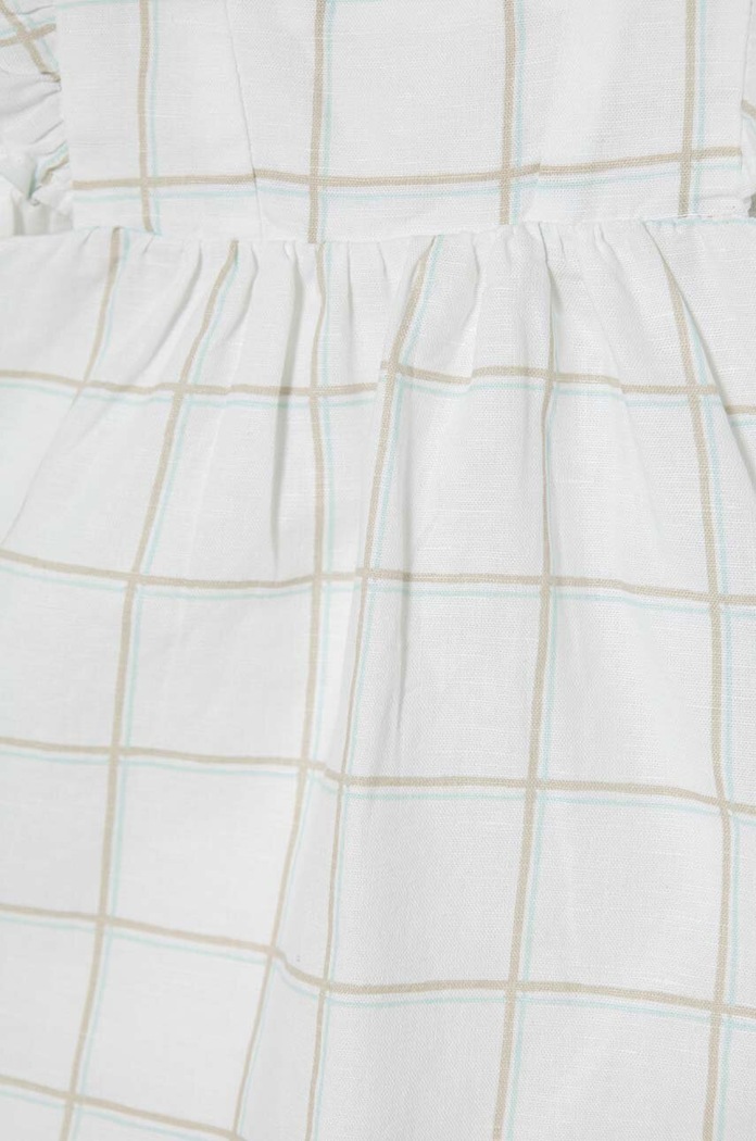 Dievča Ľanové šaty pre bábätká United Colors of Benetton 4YP7AV00G.W.Seasonal biela