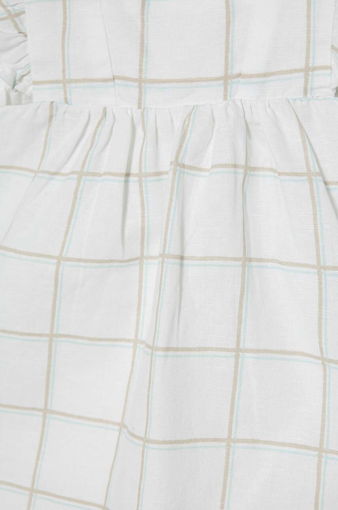 Dievča Ľanové šaty pre bábätká United Colors of Benetton 4YP7AV00G.W.Seasonal biela