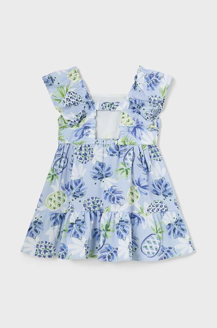 Mayoral sukienka bawełniana niemowlęca 1918.4F.Baby.PPYH niebieski SS24