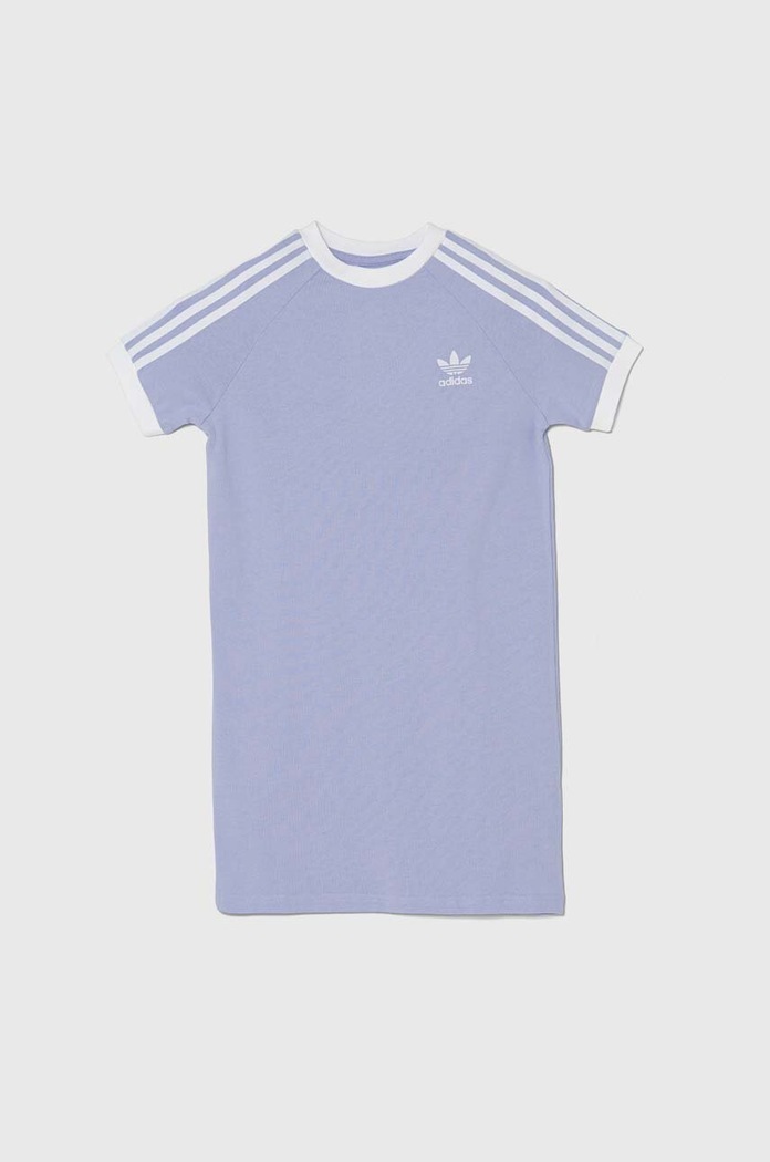 adidas Originals rochie din bumbac pentru copii mini violet IN8392
