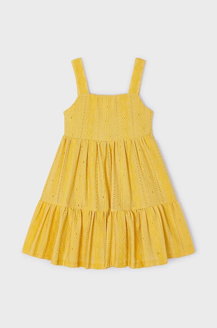 Mayoral sukienka dziecięca 3950.6D.Mini.PPYH żółty SS24