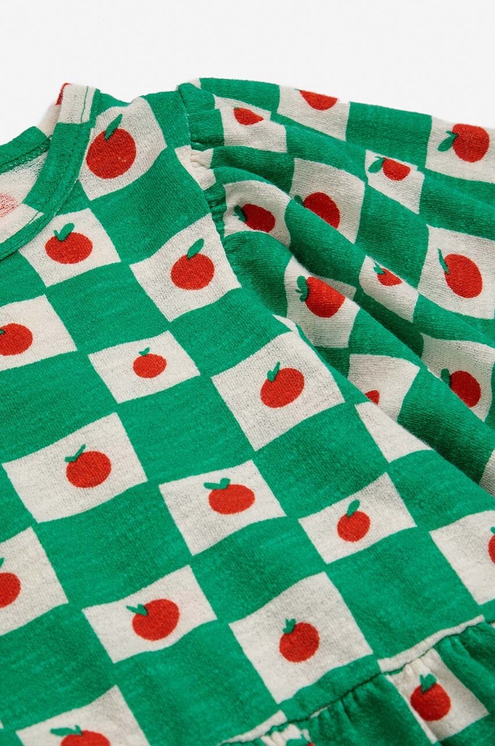 Fete Bobo Choses rochie din bumbac pentru copii 124AC127 verde