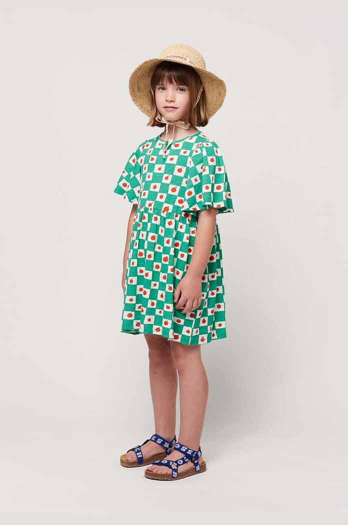 Bobo Choses rochie din bumbac pentru copii 124AC127 verde