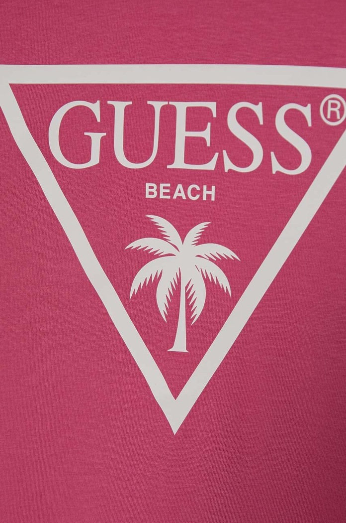 DÍVKA Dětské bavlněné šaty Guess J4GK35.JA914.PPYH růžová
