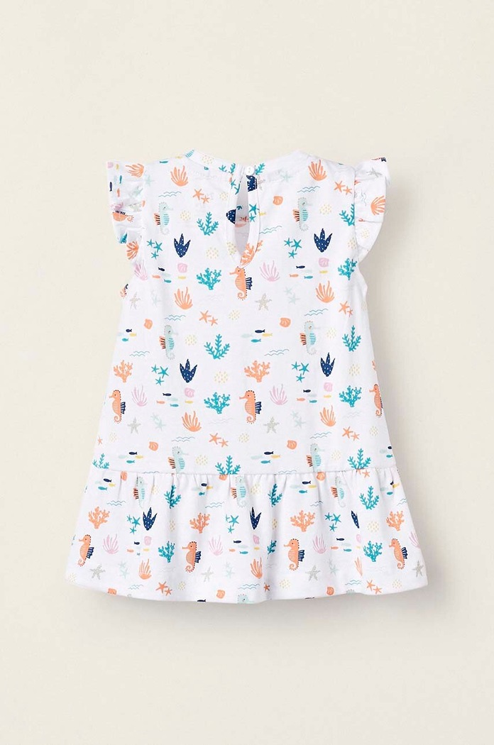 Zippy Rochie din bumbac pentru bebeluși 3105960301 alb SS24