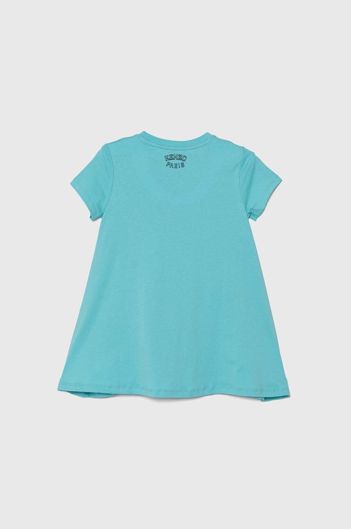Момиче Kenzo Kids Детска памучна рокля Kenzo Kids K60832.114.150 син