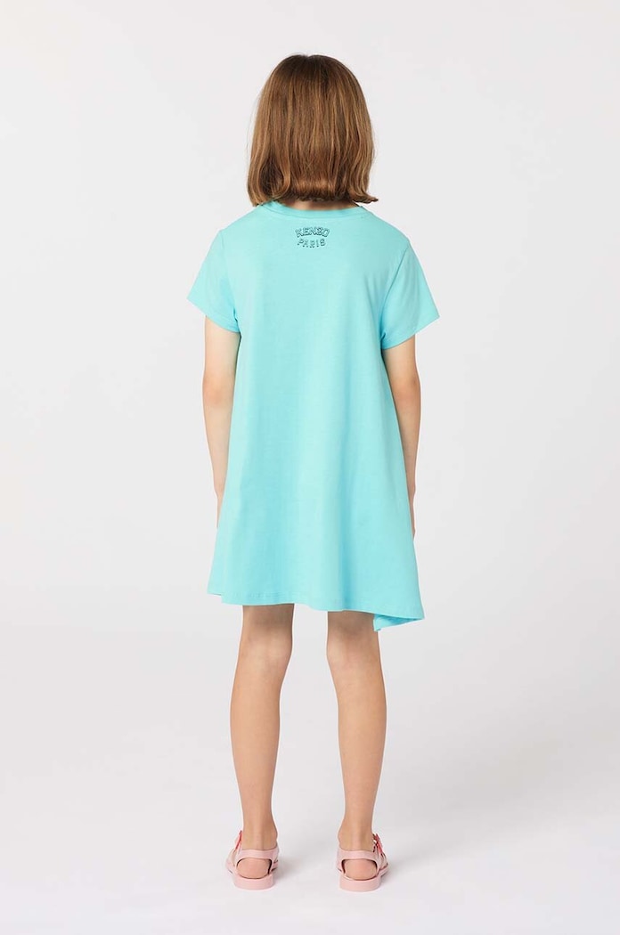Детска памучна рокля Kenzo Kids Kenzo Kids син K60832.114.150
