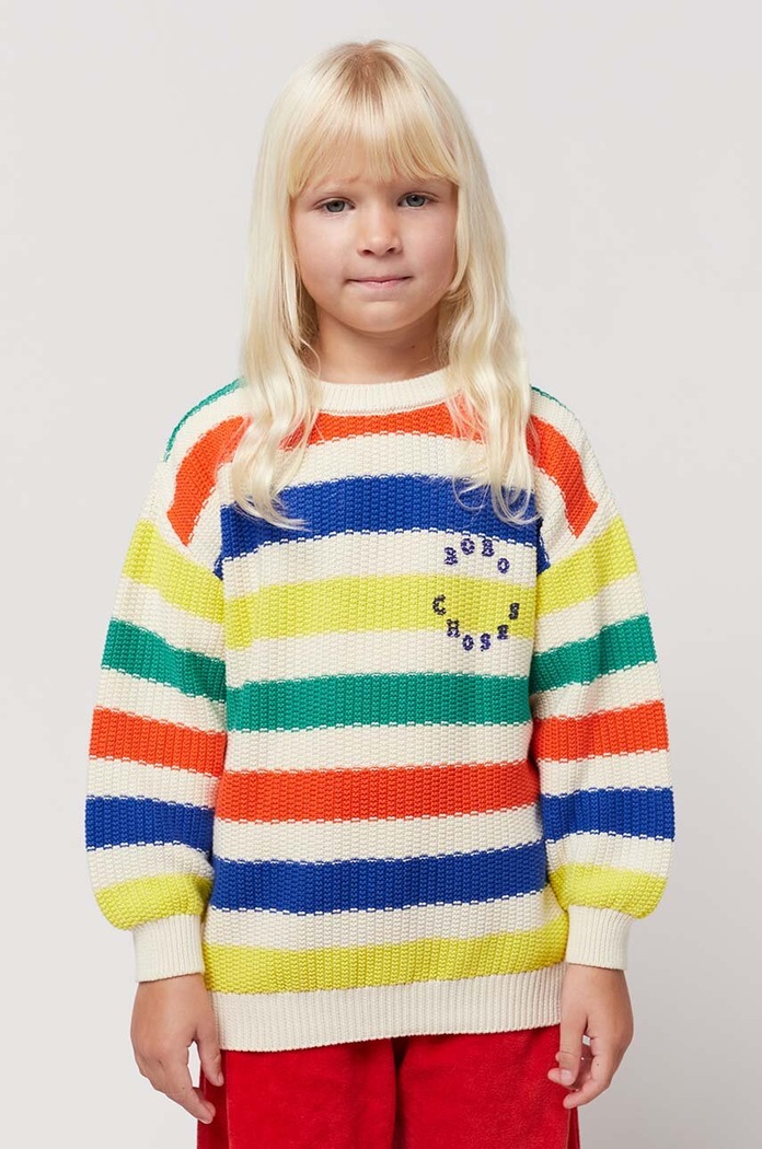 Bobo Choses pulover de bumbac pentru copii cu modele multicolor 124AC135