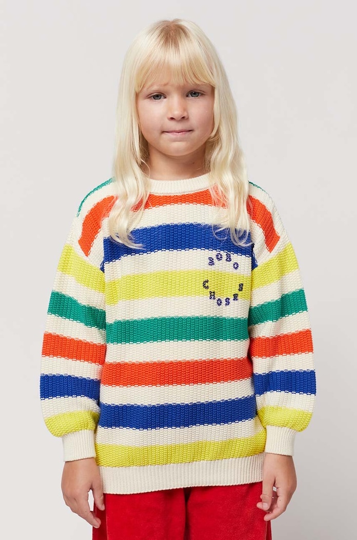 Bobo Choses pulover de bumbac pentru copii cu modele multicolor 124AC135