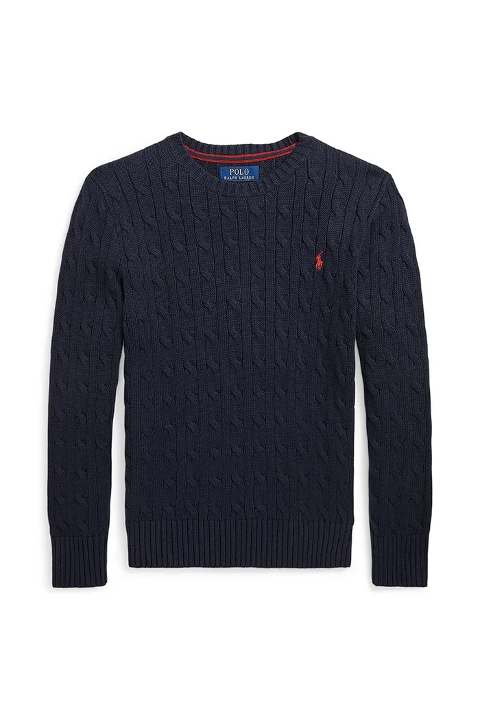Polo Ralph Lauren pulover de bumbac pentru copii 323702674060 negru AW24