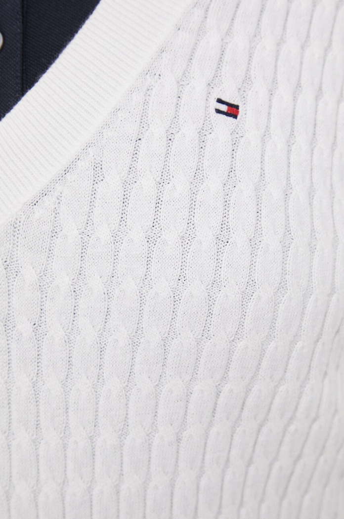 Bavlněný svetr Tommy Hilfiger WW0WW40674 bílá