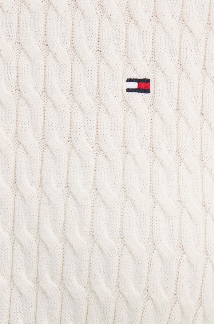 Βαμβακερό πουλόβερ Tommy Hilfiger WW0WW41142 μπεζ