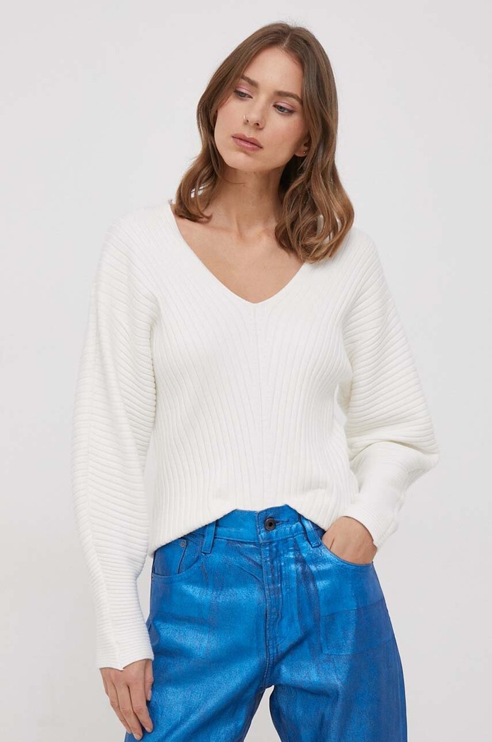 Svetr Dkny V výstřih béžová P3KSAL67