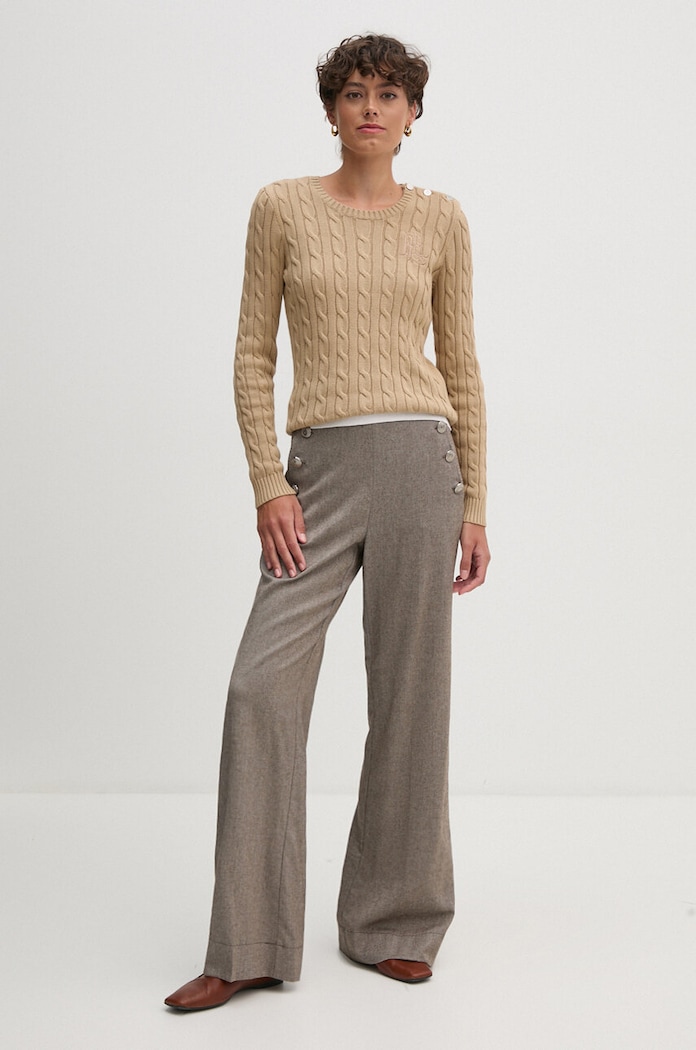 Βαμβακερό πουλόβερ Lauren Ralph Lauren 200932223 μπεζ AW25