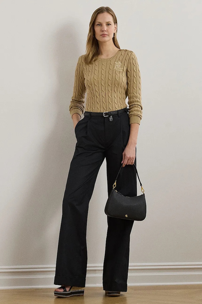 Одяг Бавовняний светр Lauren Ralph Lauren 200932223 бежевий