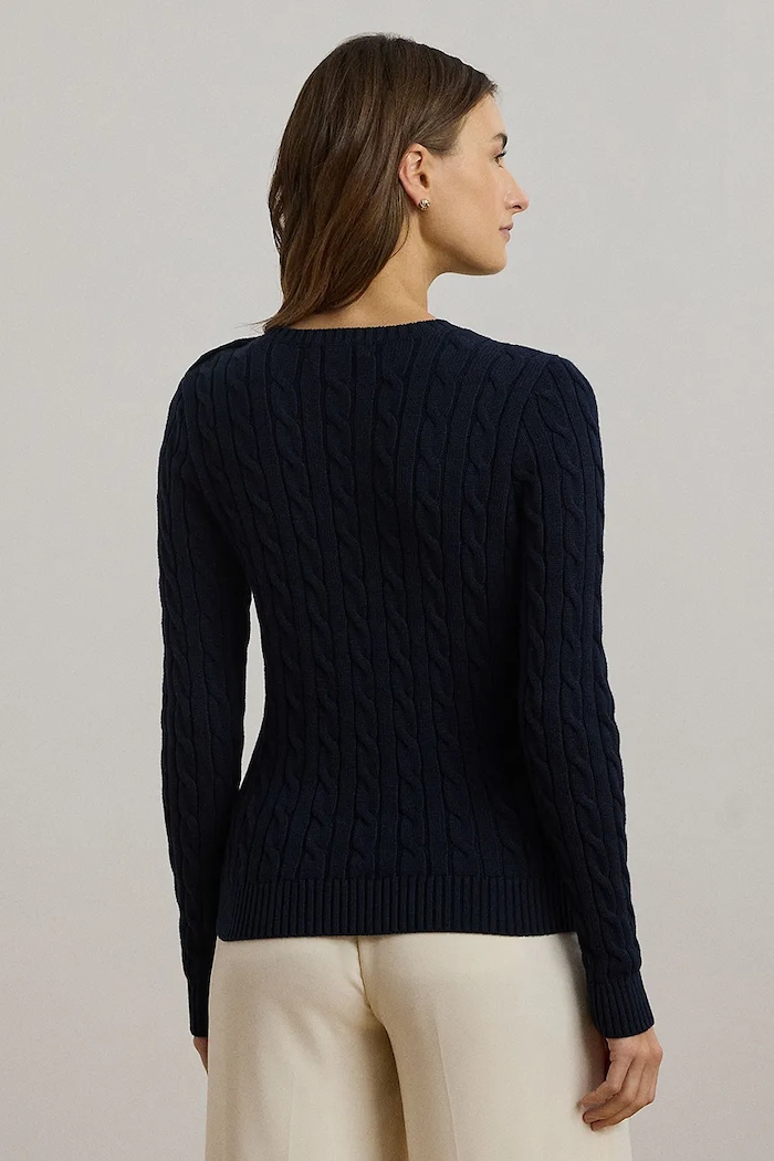 Хлопковый свитер Lauren Ralph Lauren 200932223 тёмно-синий SS26