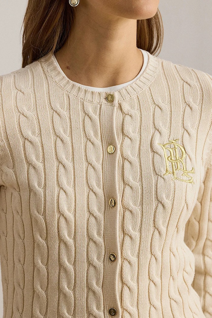 Bavlněný svetr Lauren Ralph Lauren béžová 200932225