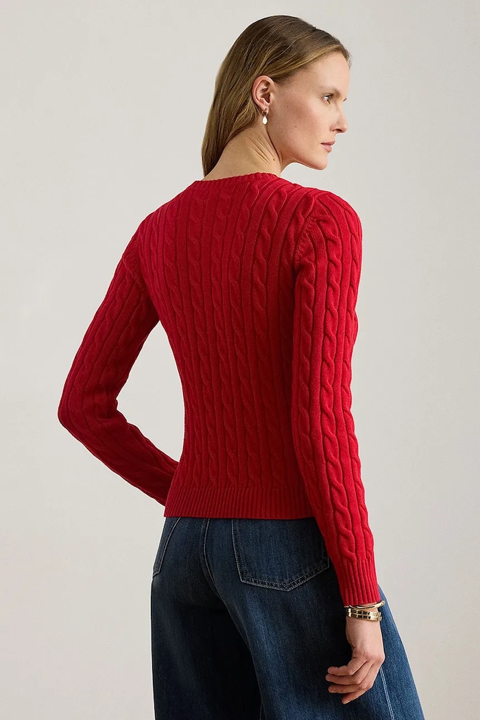 Lauren Ralph Lauren kardigan damski bawełniany 200932225 czerwony AA00