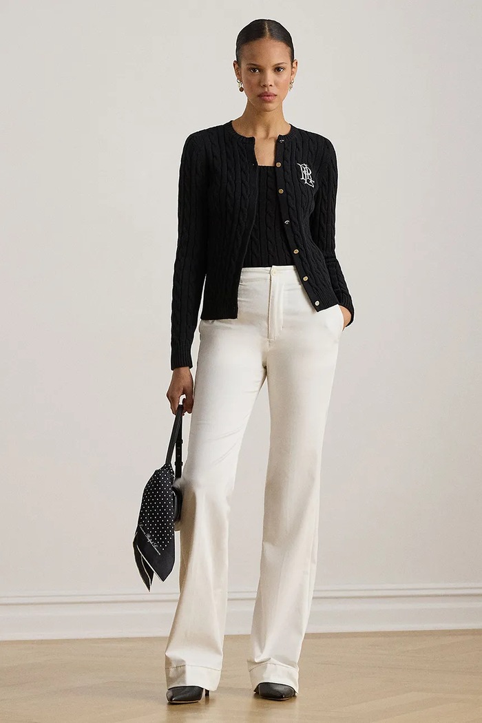 Одяг Бавовняний светр Lauren Ralph Lauren 200932225 чорний
