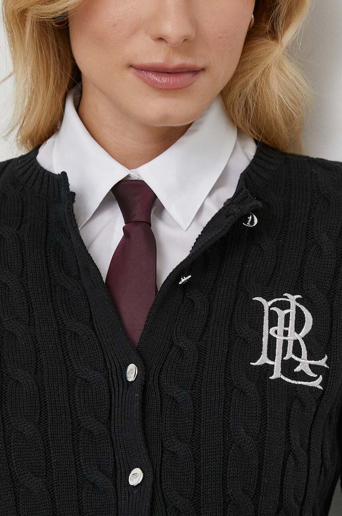 Pamučni pulover Lauren Ralph Lauren 200932225 crna