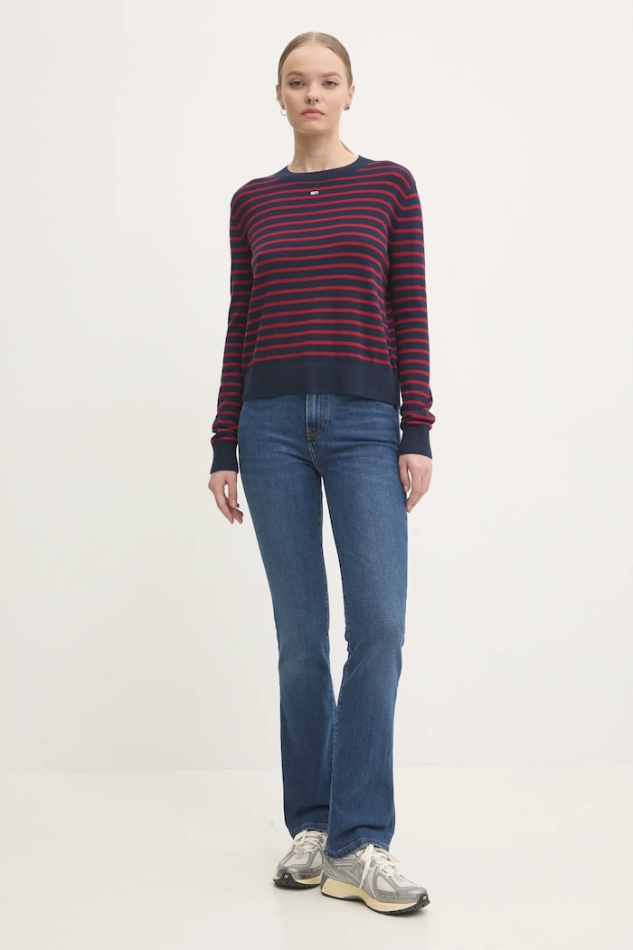 Tommy Jeans pulover DW0DW17254 bleumarin NC24