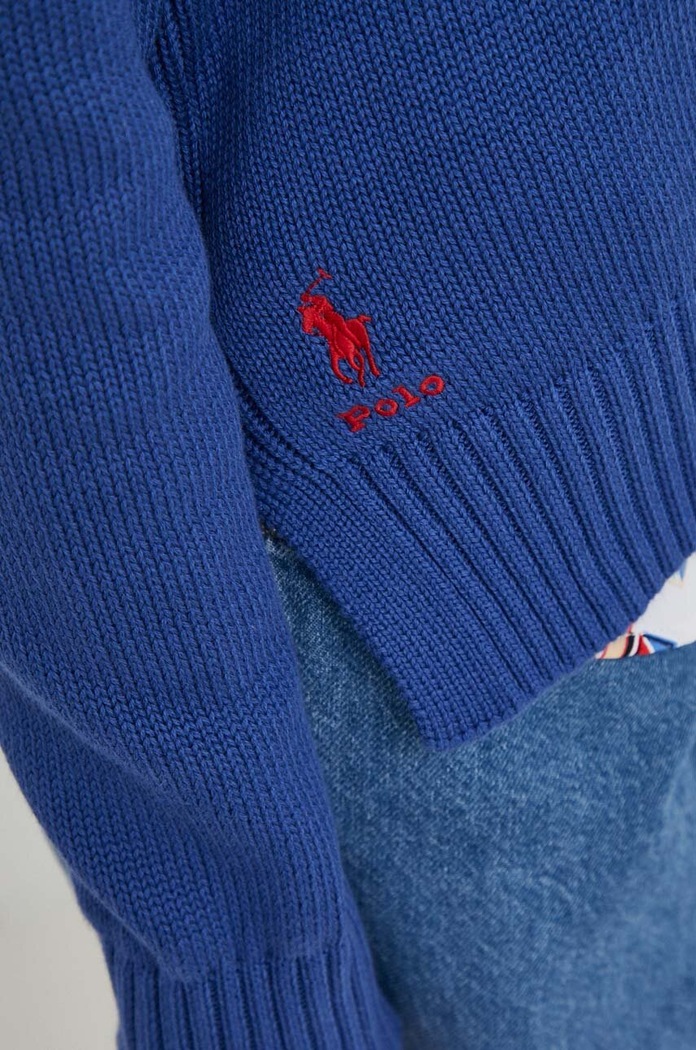 Polo Ralph Lauren sweter bawełniany 211898583 niebieski