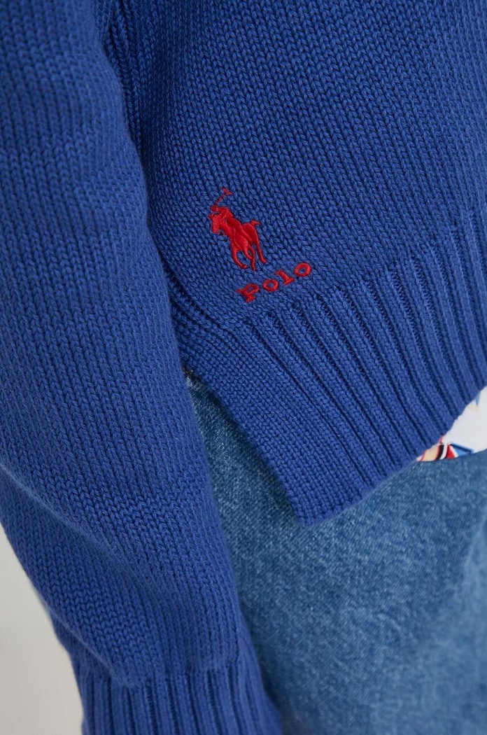 Polo Ralph Lauren sweter bawełniany 211898583 niebieski