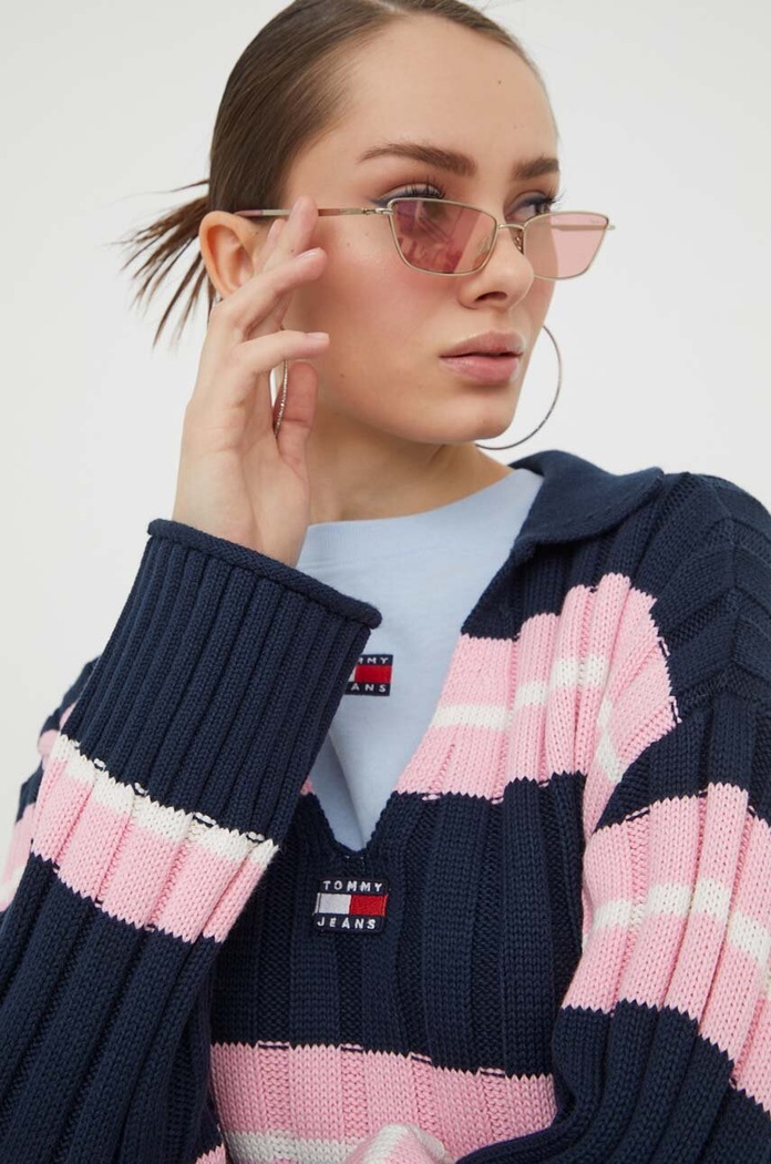 Tommy Jeans sweter DW0DW17321 granatowy