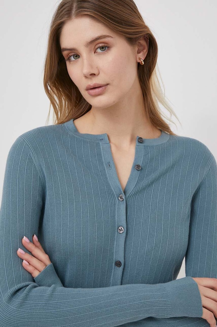 Жилетка Calvin Klein Jeans със закопчаване син J20J222629