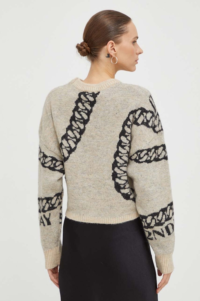 Odjeća Pulover s dodatkom vune 2NDDAY 2ND Chain TT - Soft Jacquard 2241340440 bež