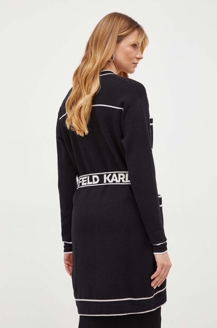 Ρούχα Ζακέτα από μίγμα μαλλιού Karl Lagerfeld 240W2020 μαύρο