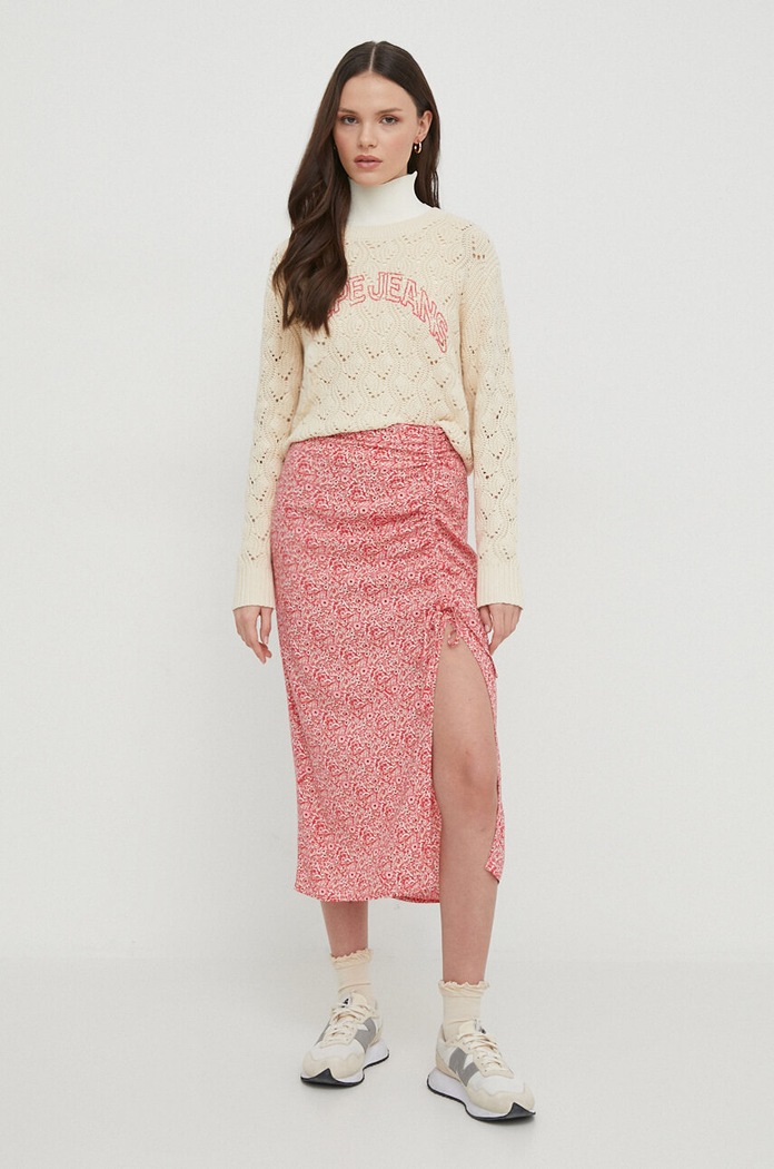 Bavlnený sveter Pepe Jeans GRACE LOGO PL702099 béžová SS24