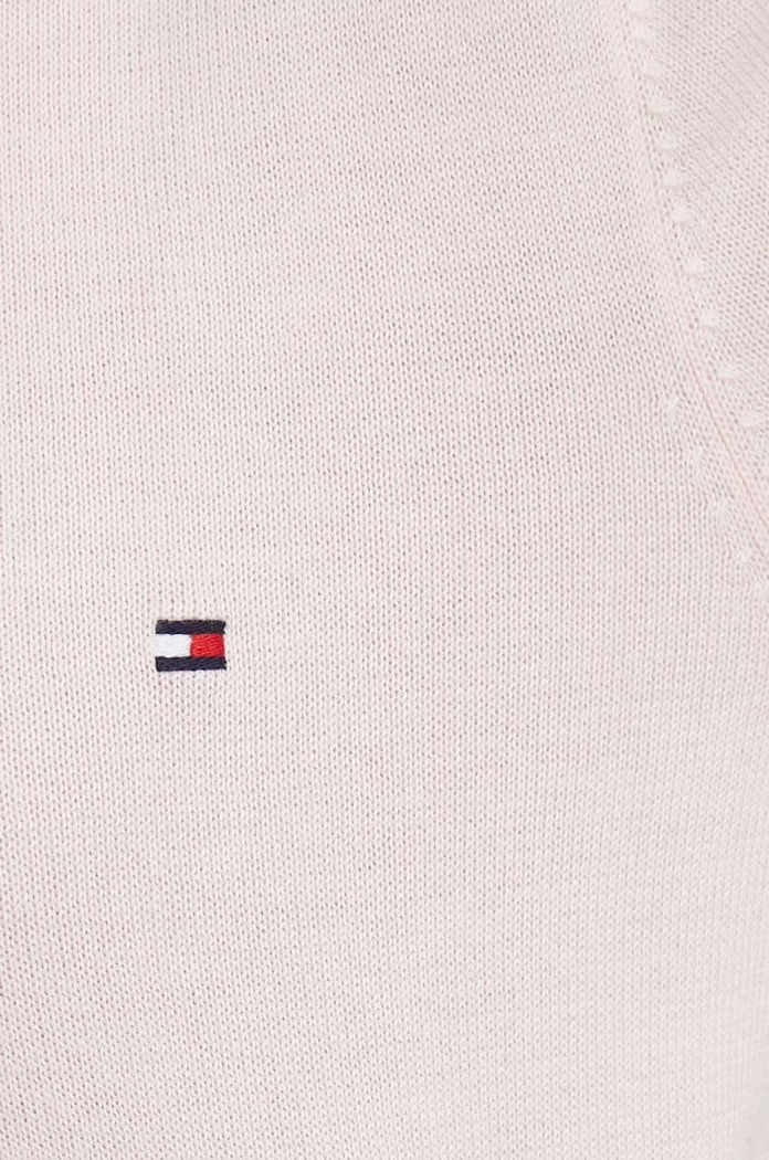 Bavlněný svetr Tommy Hilfiger WW0WW38724 růžová
