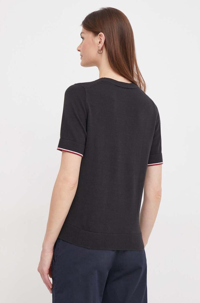 Odzież Tommy Hilfiger sweter bawełniany WW0WW38724 czarny