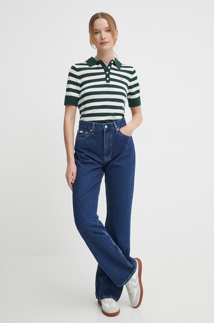Tommy Hilfiger pulóver WW0WW37937 zöld SS24
