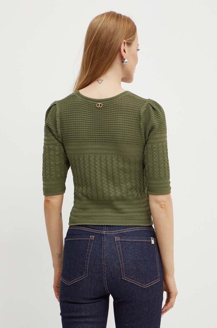 Odzież Twinset sweter 241TT3162 zielony