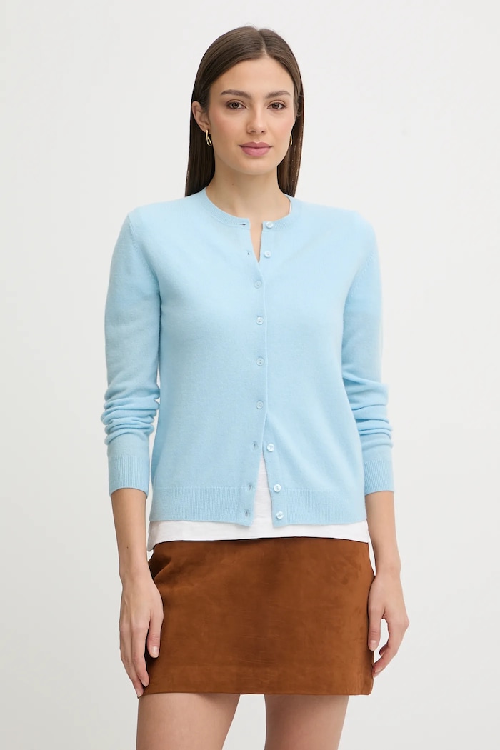 Vlněný kardigan United Colors of Benetton modrá 1002D5485