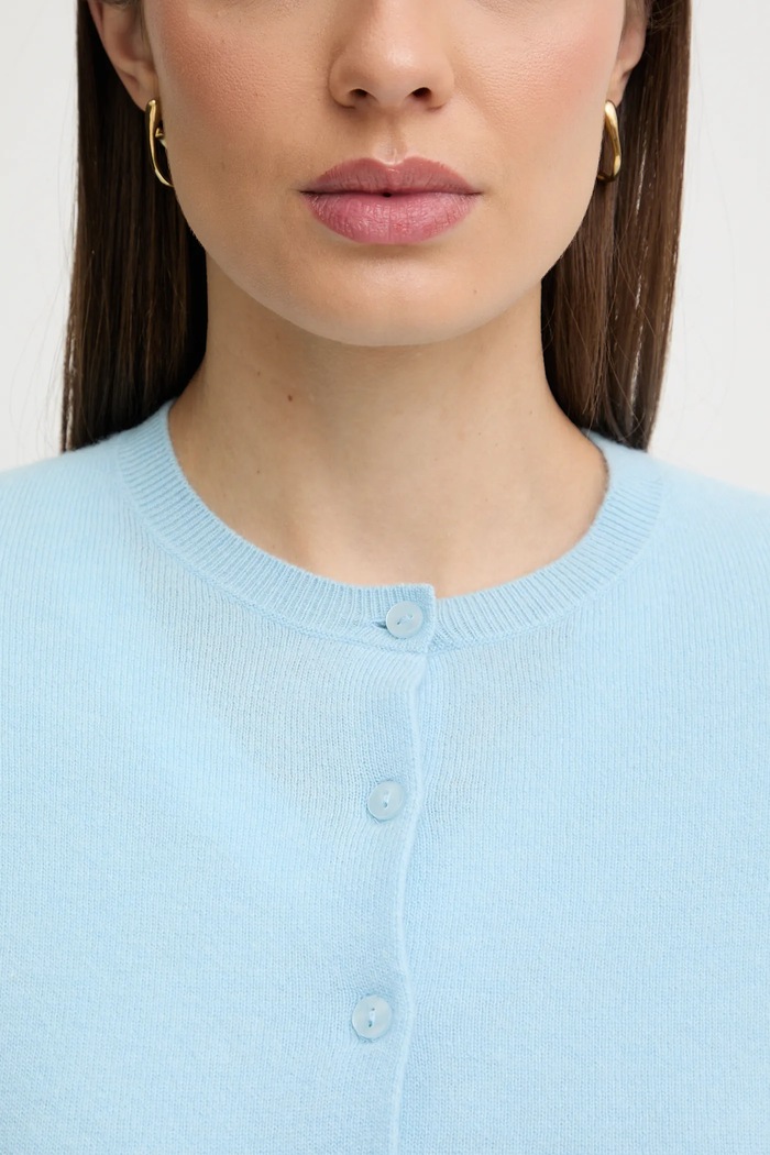 Vlněný kardigan United Colors of Benetton 1002D5485 modrá