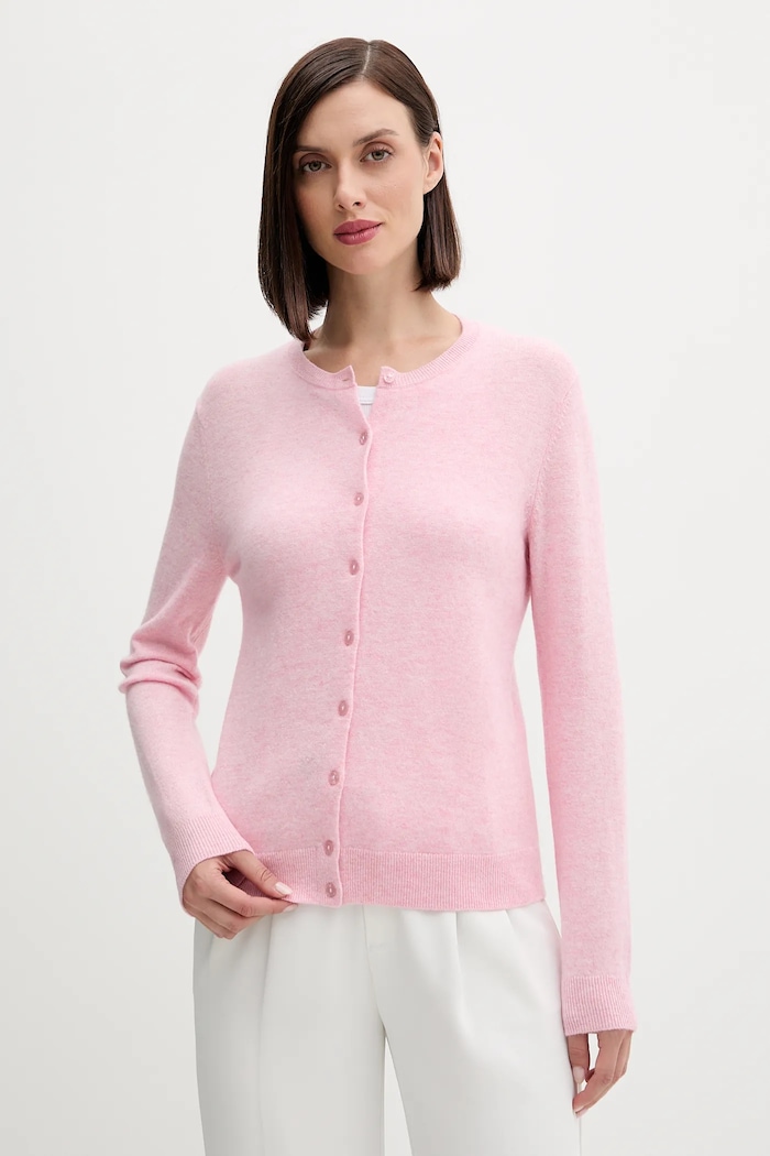 United Colors of Benetton cardigan in lana rosa 1002D5485