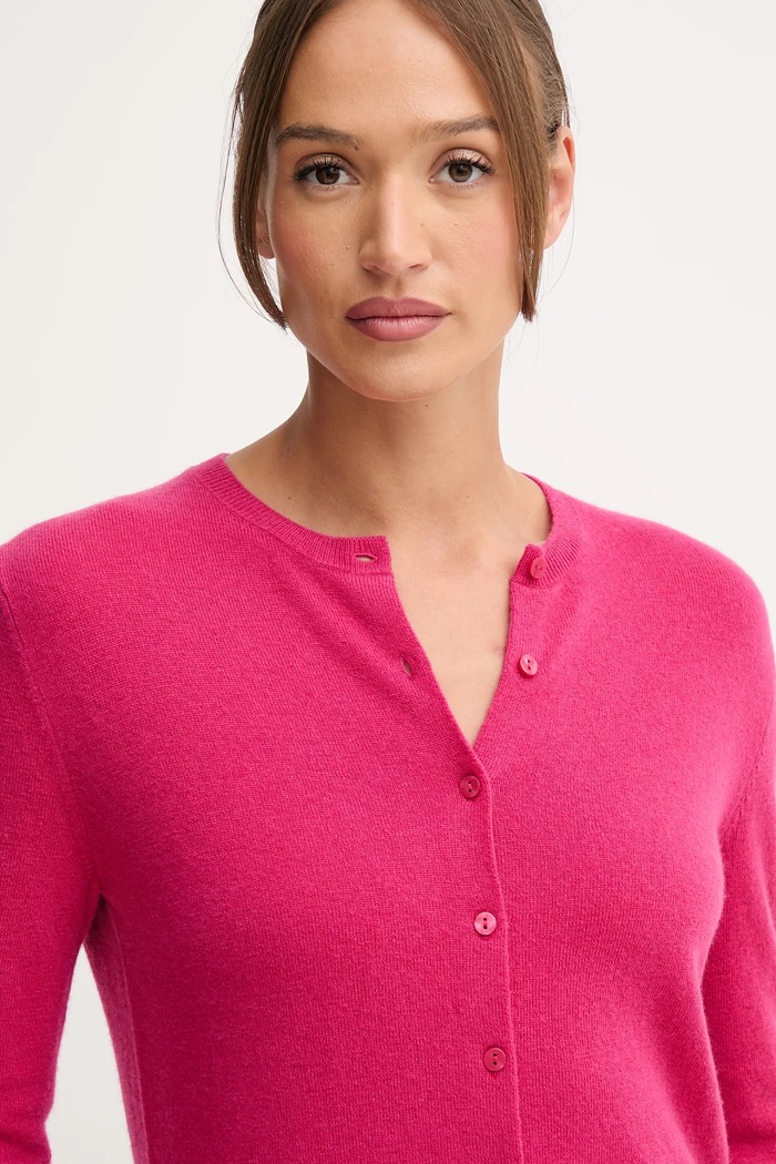 Vlněný kardigan United Colors of Benetton růžová 1002D5485