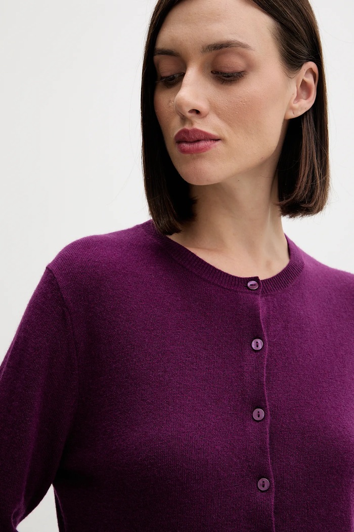 Одяг United Colors of Benetton Кардиган жіночий вовняний 1002D5485 фіолетовий