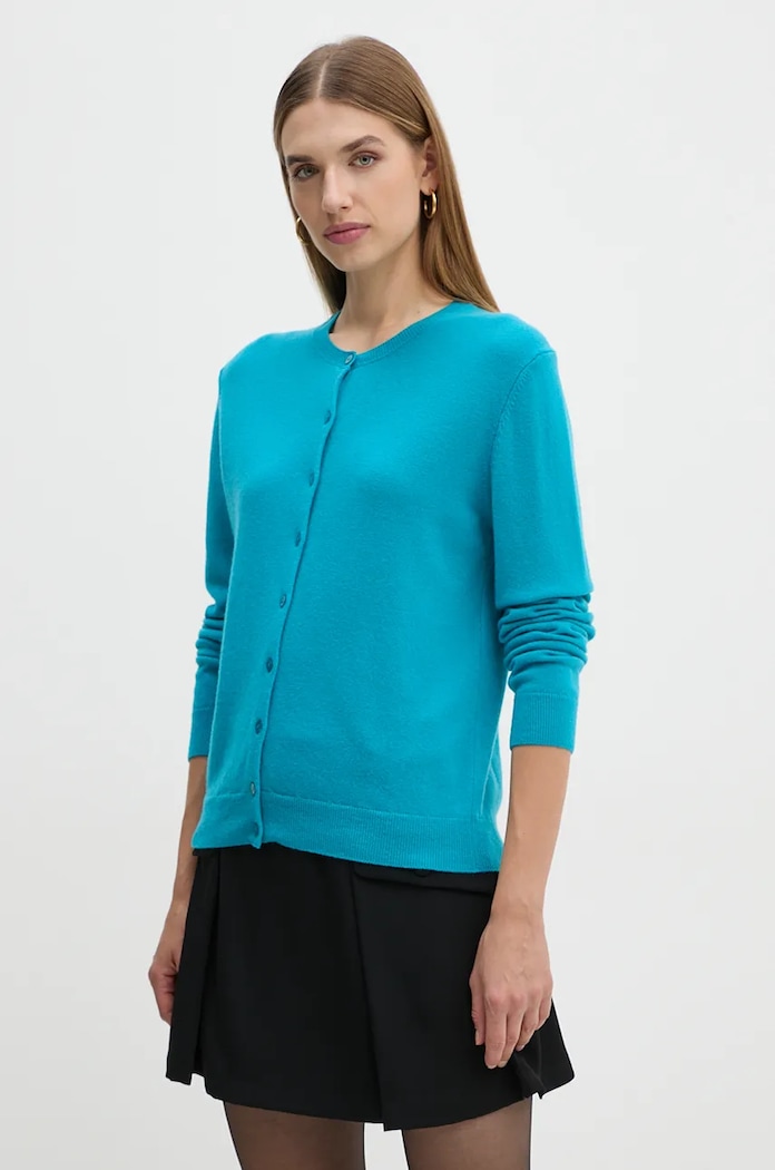 Vlněný svetr United Colors of Benetton tyrkysová 1002D5485