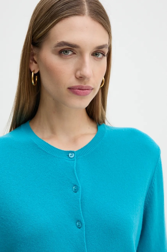 Vlněný svetr United Colors of Benetton tyrkysová 1002D5485