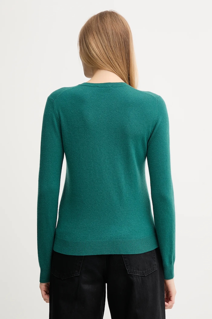 Odzież United Colors of Benetton kardigan wełniany 1002D5485 turkusowy
