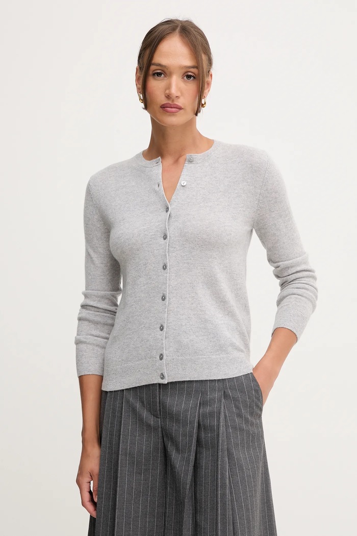 Vlněný kardigan United Colors of Benetton šedá 1002D5485