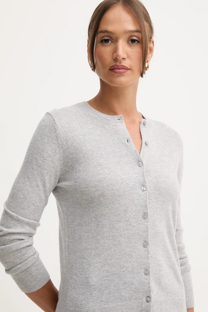 Vlněný kardigan United Colors of Benetton šedá 1002D5485